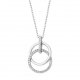 Stříbrný náhrdelník - propojené kruhy