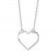 Jemný stříbrný náhrdelník - srdce