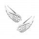 Stříbrné lemující náušnice - andělská křídla