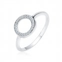 Stříbrný prsten s motivem kruhu:
