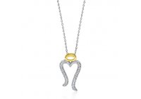 Stříbrný náhrdelník stylizovaný anděl