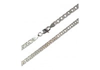 Stříbrný náhrdelník - dvojitý pancr 45 cm
