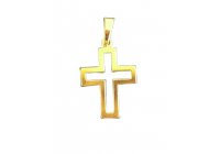 Zlatý přívěsek - křížek prořezávaný