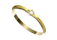 Zásnubní prsten s diamantem Leonka 001