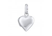 Stříbrný otvírací medailon srdce hladké 12 mm