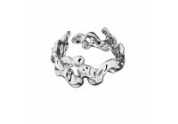 Otevřený stříbrný prsten ARWEN s motivem vody