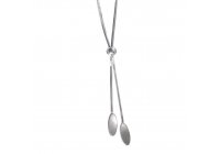 Jemný stříbrný náhrdelník s kuličkou a oválky