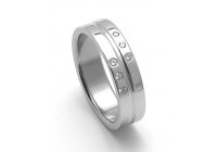 Ocelový snubní prsten RZ06118