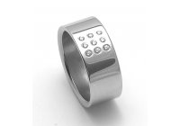Ocelový snubní prsten RZ08001