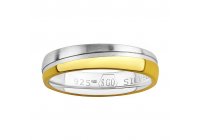 Stříbrný snubní prsten GLOWIE se žlutým zlacením