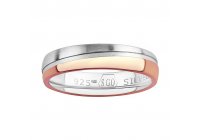 Stříbrný snubní prsten GLOWIE s růžovým zlacením