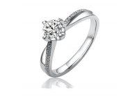 Jemný elegantní stříbrný prsten se zirkony Swarovski™