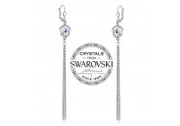 Stříbrné řetízkové náušnice se Swarovski® Crystals