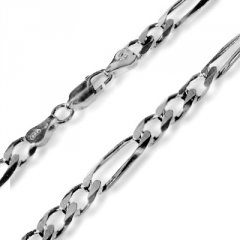 Stříbrný náhrdelník - masívní figaro 50 cm