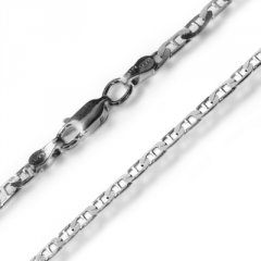 Stříbrný náhrdelník flat marina 60 cm