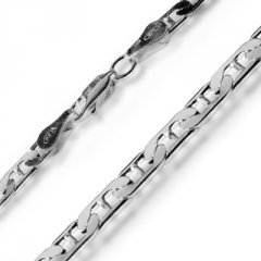 Stříbrný náhrdelník flat marina masívní 50 cm