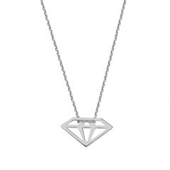 Stříbrný náhrdelník s diamantem