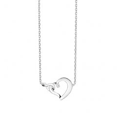 Stříbrný náhrdelník srdce a infinity