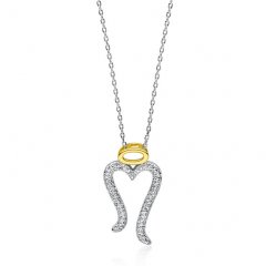 Stříbrný náhrdelník - stylizovaný anděl