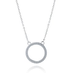 Stříbrný náhrdelník kruh