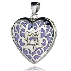 Luxusní stříbrný medailon srdce 25 x 25 mm
