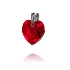 Přívěsek Swarovski CRYSTALLIZED™ srdce 14 mm červená