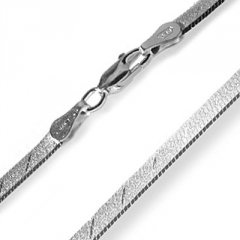 Stříbrný plochý náhrdelník magic matný 50 cm