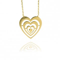Zlatý náhrdelník - srdce 