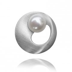 Stříbrný přívěsek kulatý s pravou perlou