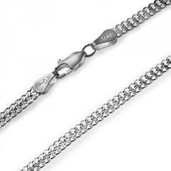 Řetízkový výrazný stříbrný náhrdelník 45 cm