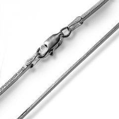 Stříbrný náhrdelník giotto hranatý, 42 cm