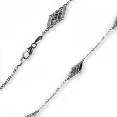Stříbrný náhrdelník s kosodélníčky