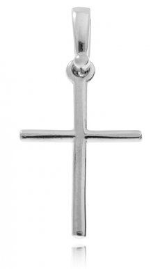 Stříbrný přívěsek - hladký křížek