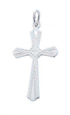 Stříbrný přívěsek - ručně rytý křížek