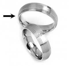 Ocelový snubní prsten RRC2030m
