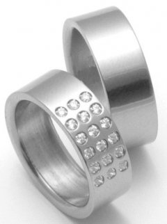 Titanové snubní prsteny STT2800 - pár 