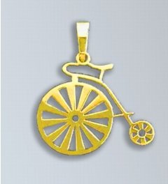 Zlatý přívěsek Bicykl
