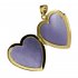 Luxusní zlatý medailon srdce 20 x 20 fialová