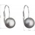 Stříbrné náušnice se šedou perlou 7,5 mm