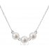 Stříbrný náhrdelník s třemi bílými kulatými perlami