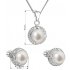 Decentní stříbrná perlová souprava s řetízkem