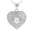 Luxusní stříbrný přívěsek - srdce 17 x 17 mm