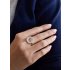 Stříbrný prsten s krystaly Swarovski - kruh