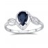 Stříbrný prsten AYNE s přírodním safírem
