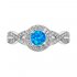 Stříbrný prsten CHERIE s modrým opálem 