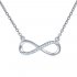 Stříbrný náhrdelník Infinity se zirkony 17 mm