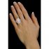 Stříbrný prsten s růženínem a zirkony