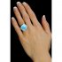 Stříbrný prsten s kulatým larimarem