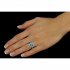 Stříbrný prsten LUNA s modrým opálem 