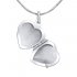 Stříbrný otvírací medailon srdce hladké 16 mm